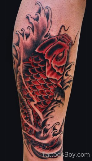 Colorful Fish Tattoo On Arm