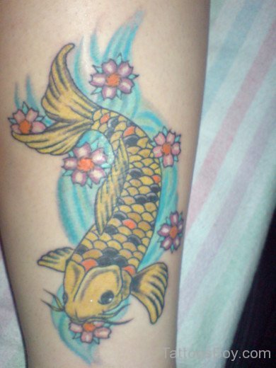 Yellow Fish Tattoo Design
