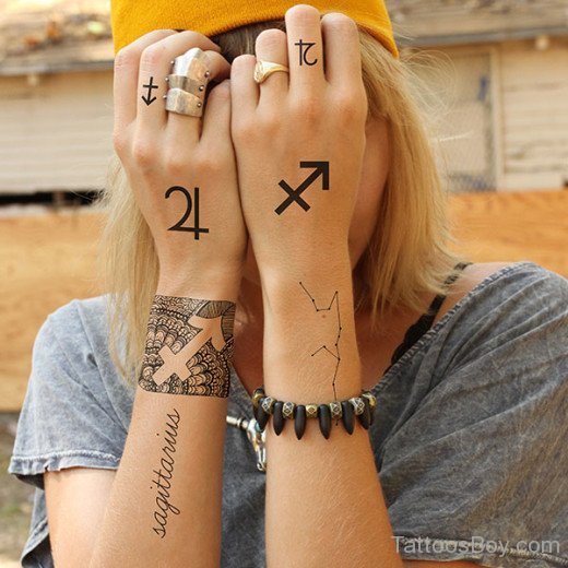 Arrow Tattoo On Hand-
