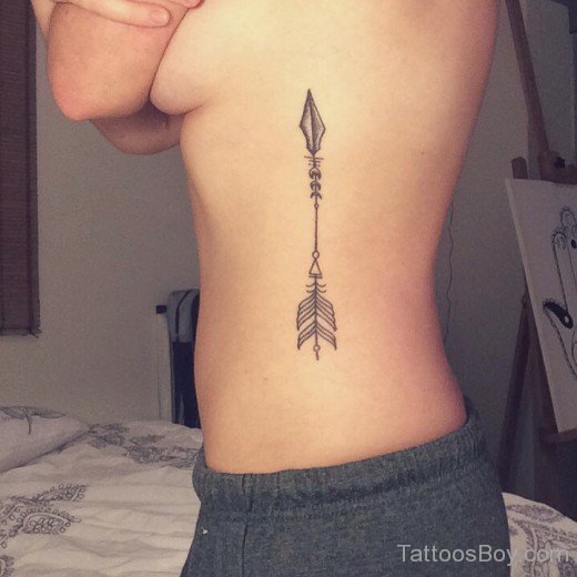 Arrow Tattoo Design On Rib-TD1012