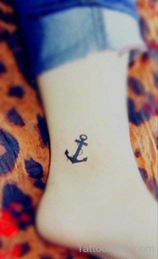 Anchor Tattoo On Ankle