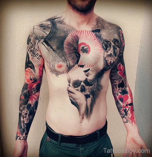 Attractive Chest Tattoo