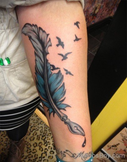 Feather Tattoo On Arm 