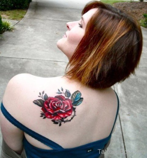 Rose Tattoo On Back