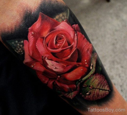 Awesome Rose Flower Tattoo Design-TD103