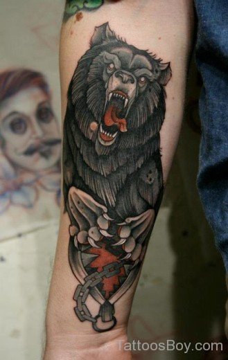 Bear Tattoo On Arm