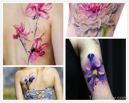 Beautiful Flower Tattoo Design-TD12018