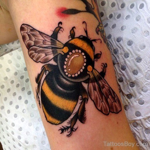 Elegant Bee Tattoo 