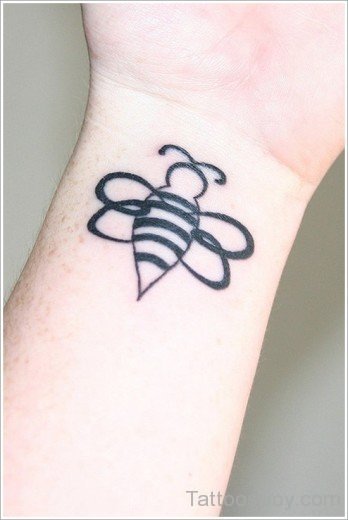 Bee Tattoo On Wrist