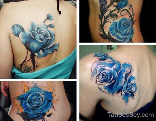 Blue Rose Tattoo Design