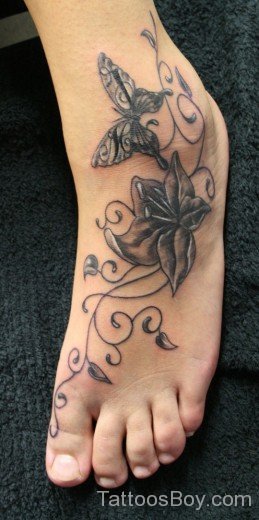 Butterfly Tattoo On Ankle