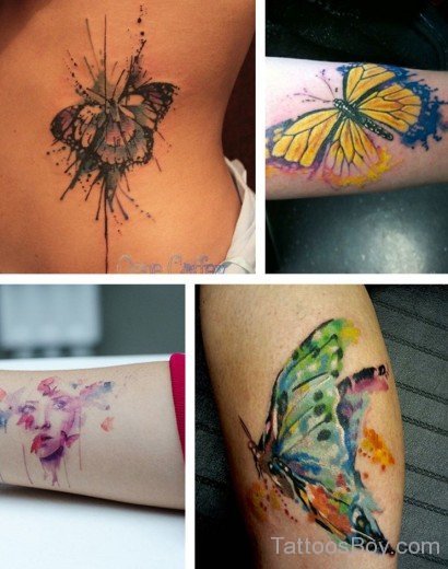 Colorful Butterfly Tattoo Design-TD12035