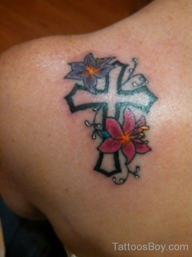 Cross Tattoo Design On Back