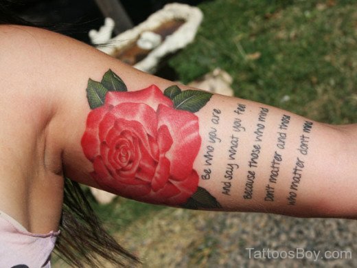 Elegant Rose Flower Tattoo Design-TD111