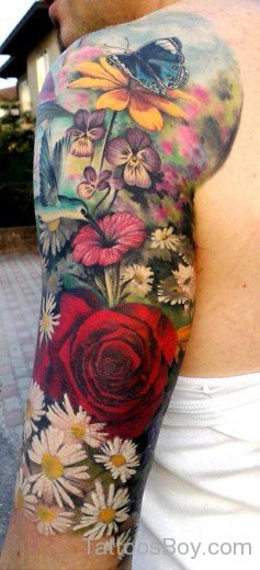 Rose Tattoo On Shoulder