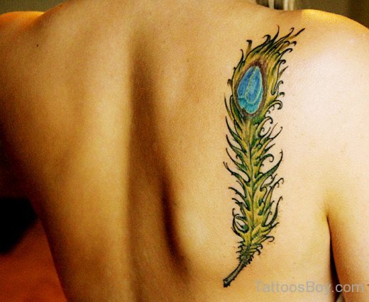 Feather Tattoo On Back