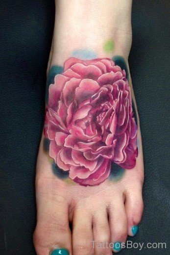 Flower Tattoo On Foot