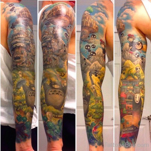 Elegant Full Sleeve Tattoo