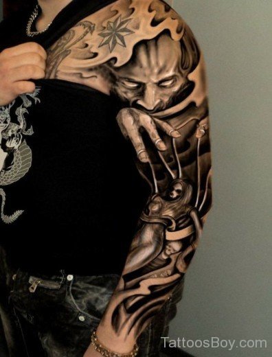 Stylish  Full Sleeve Tattoo