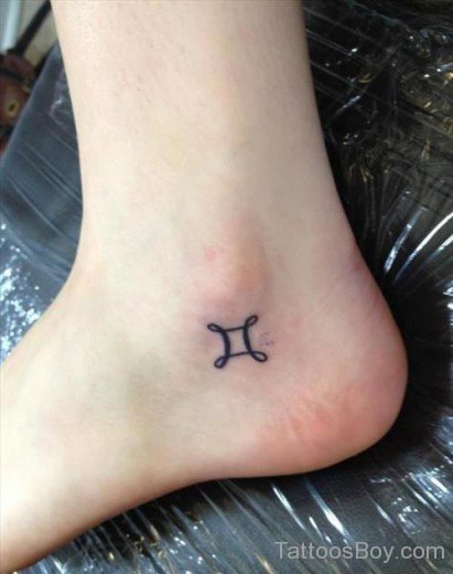 Gemini Symbol Tattoo On Ankle