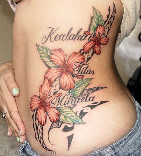 Hawaiian Flower Tattoo Design