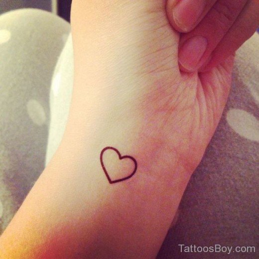 Heart Tattoo On Wrist