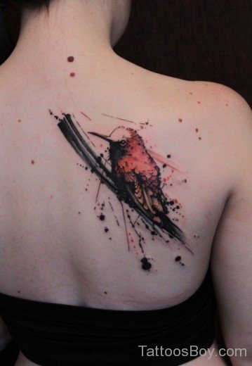 Hummingbird Tattoo On Back