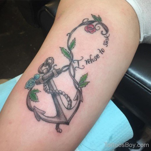 Anchor Tattoo On Bicep