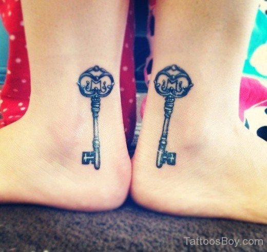 Key Tattoo On Ankle