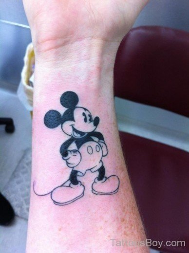 Mickey Mouse Tattoo Design On Wrist