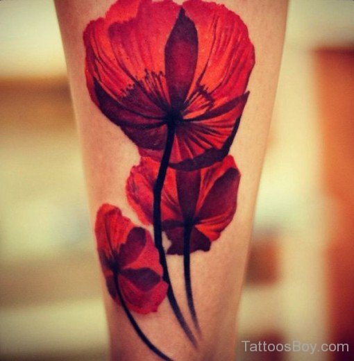 Poppy Flower Tattoo Design 