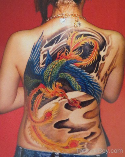 Phoenix Tattoo On Back