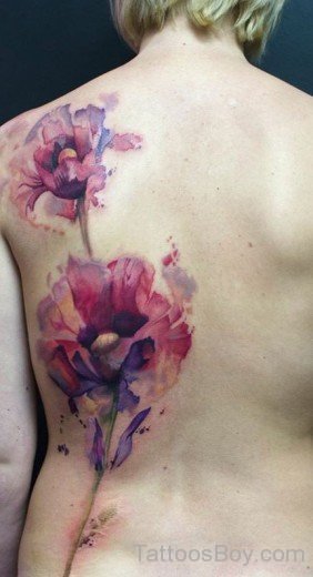 Poppy Tattoo On Back