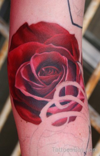 Red Rose Flower Tattoo