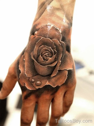 Rose Tattoo Design On Hand