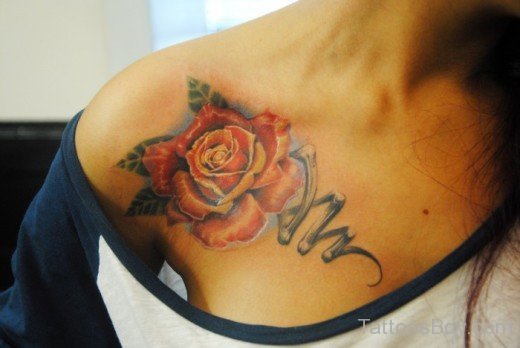 Rose Tattoo On Chest