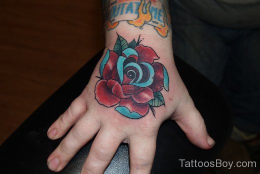 Rose Tattoo On Hand 