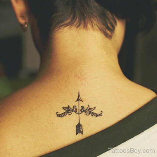 Sagittarius Arrow Tattoo Design On Back-TD1150