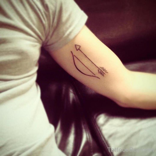 Sagittarius Arrow Tattoo On Bicep-TD1155