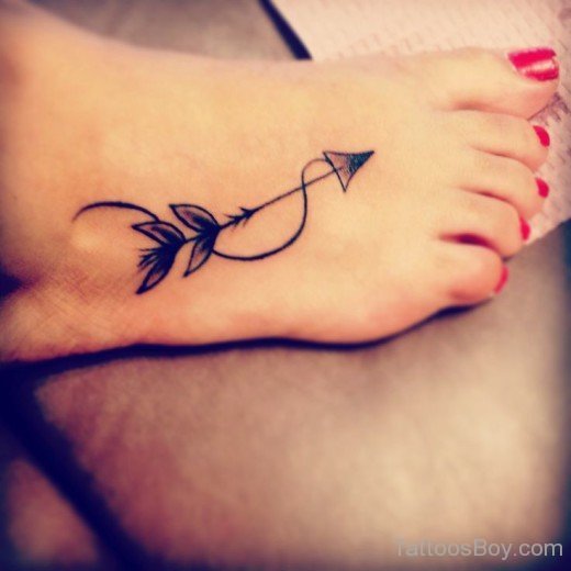 Sagittarius Arrow Tattoo On Foot-TD1156