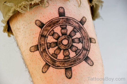 Ship Wheel Tattoo Design