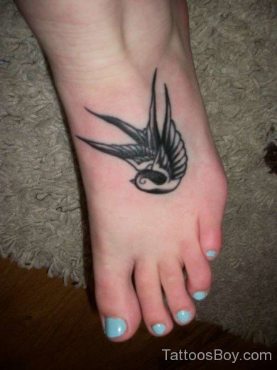 Swallow Tattoo Design On Foot-TD162