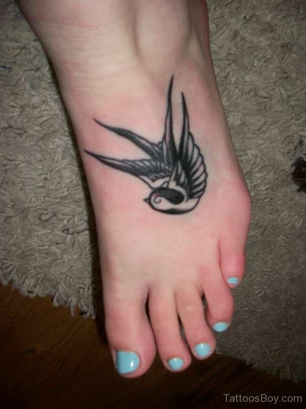 Swallow Tattoo Design On Foot | Tattoo Designs, Tattoo Pictures
