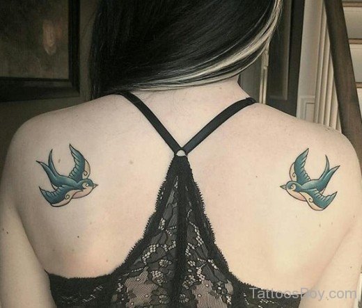 Swallow Tattoo Design On Back 