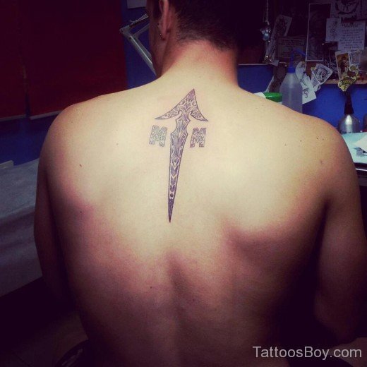 Trible Arrow Tattoo On BAck-TD1175