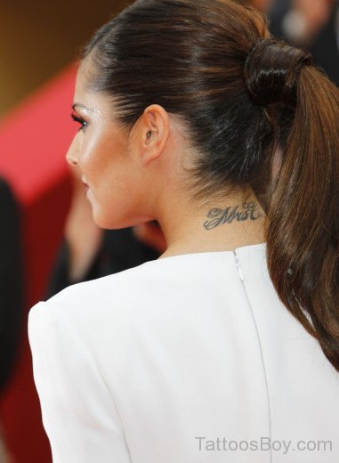 Word Tattoo On Nape