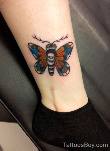 Butterfly Tattoo On Ankle 