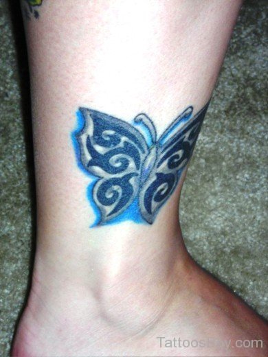 Butterfly Tattoo Design On Ankle