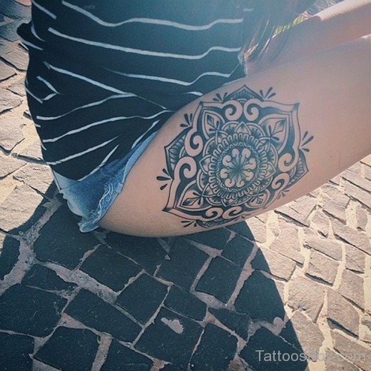 Mandala Tattoo On Thigh