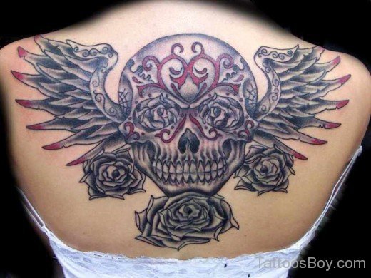  Skull Tattoo Design On Back